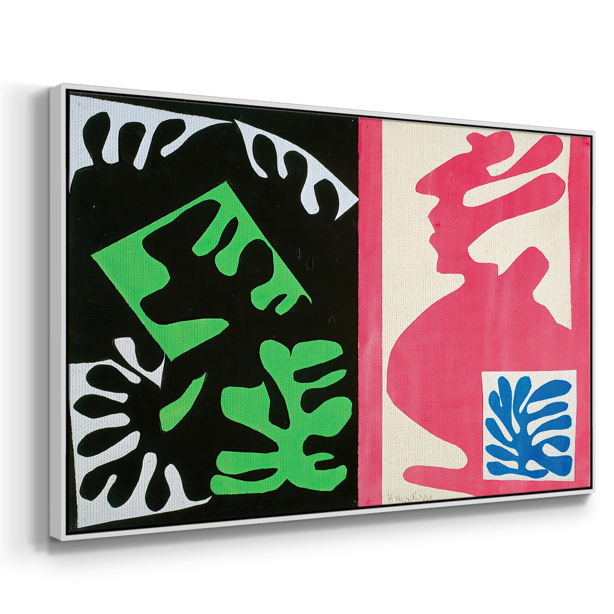Composition, Black and Red, from Jazz, 1947 - Floater Framed Canvas Print