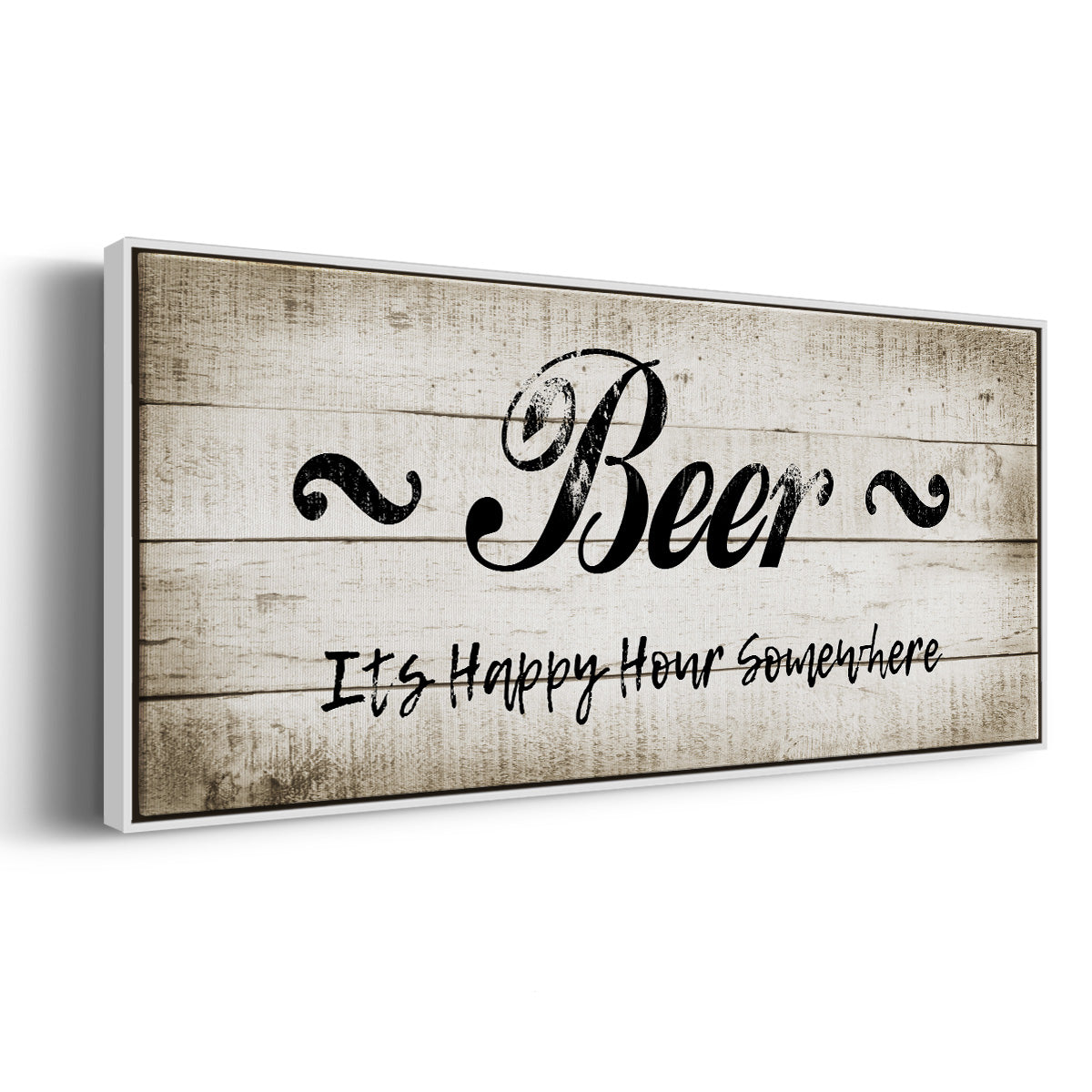 Beer Happy Hour - Floater Framed Canvas Print