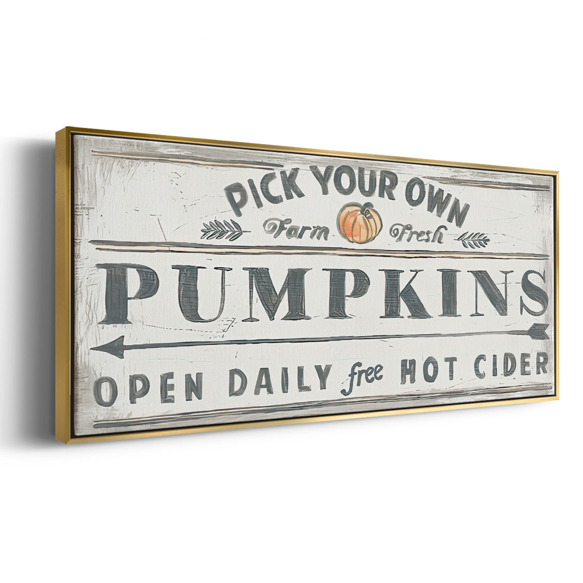 Pumpkin Patch I - Floater Framed Canvas Print