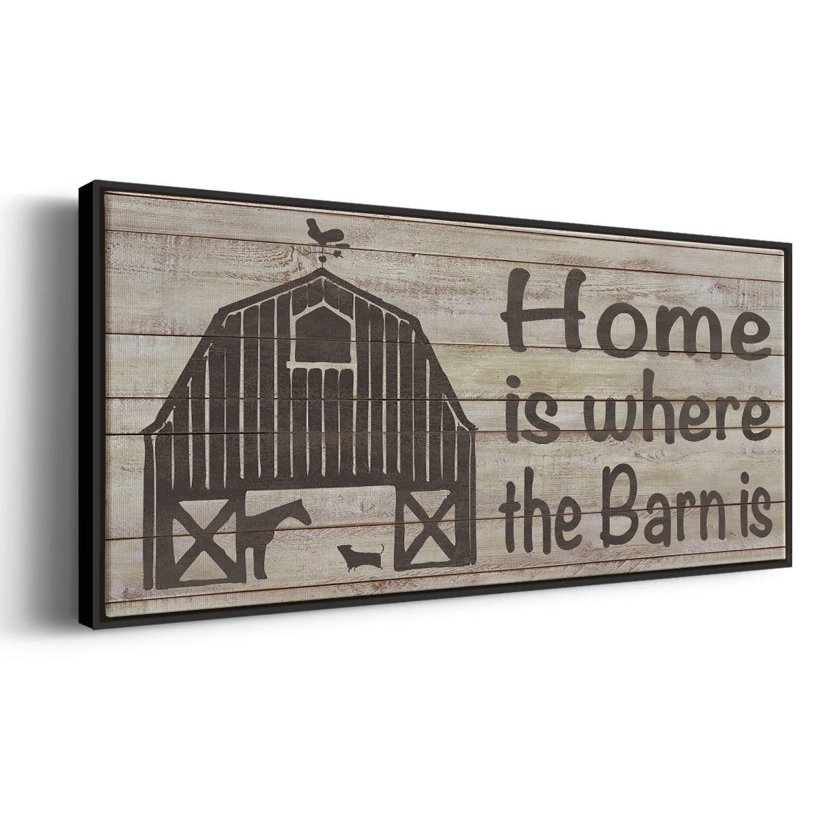 Home & Farm III - Floater Framed Canvas Print