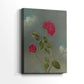 Side view of a canvas art print of a calm arrangement with soft highlights and detail, showing gallery-wrapped depth.