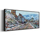Road to Vétheuil in Winter - Floater Framed Canvas Print