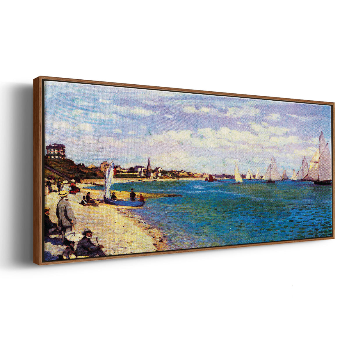 Regatta at Sainte Adresse - Floater Framed Canvas Print