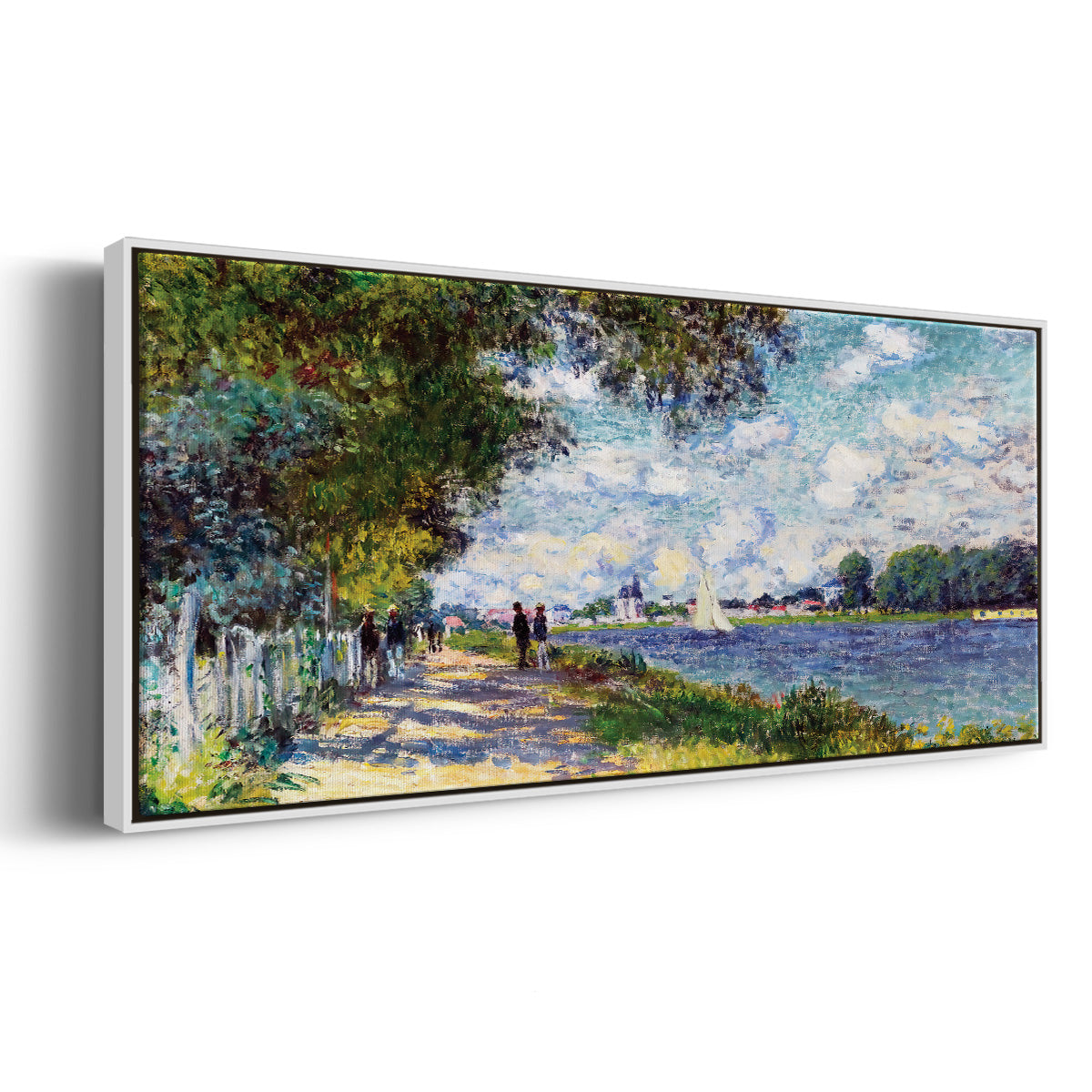 The Seine at Argenteuil, 1875 - Floater Framed Canvas Print