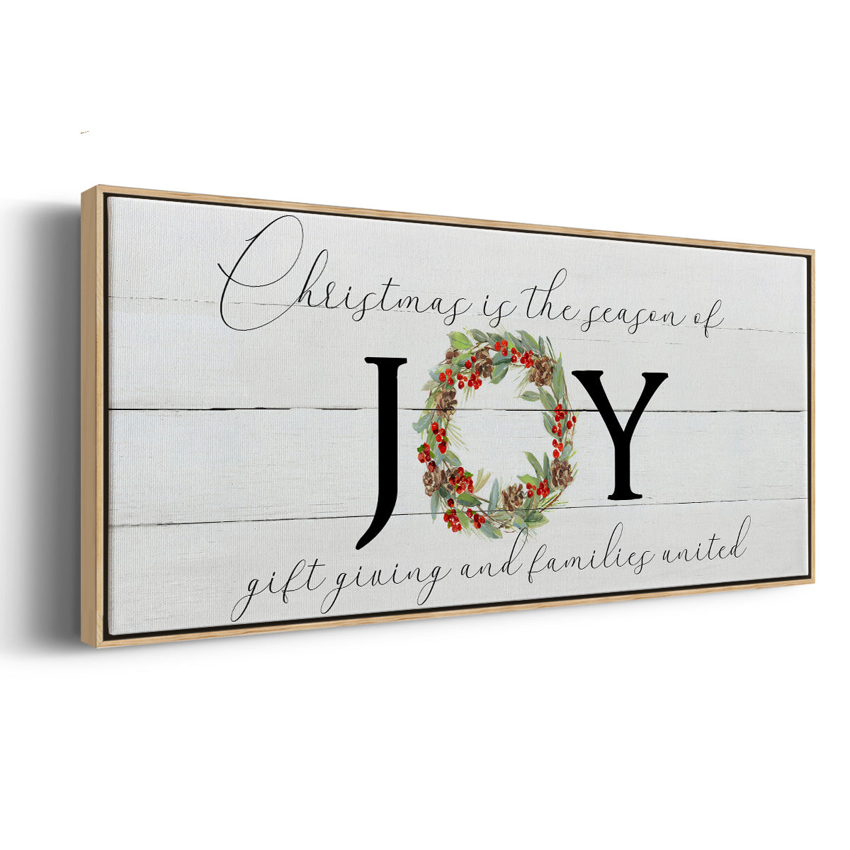 Season of Joy - Floater Framed Canvas Print