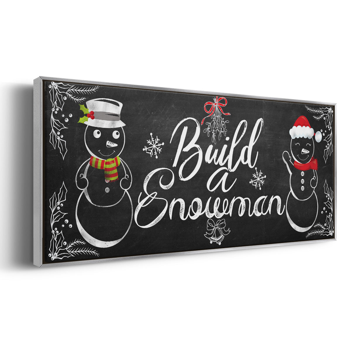 Build a Snowman - Floater Framed Canvas Print