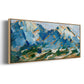 Blue Mountain Peaks I - Floater Framed Canvas Print