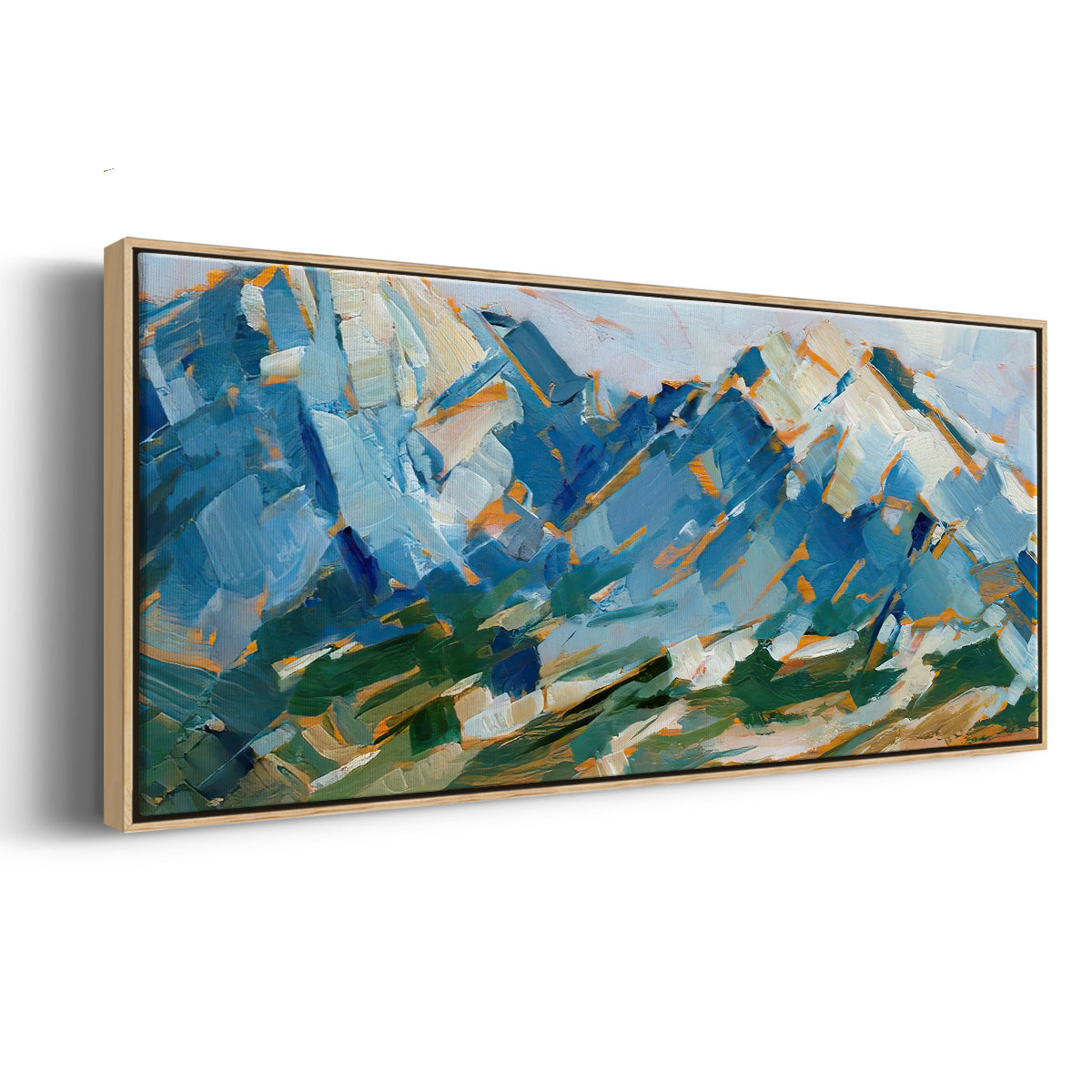 Blue Mountain Peaks I - Floater Framed Canvas Print