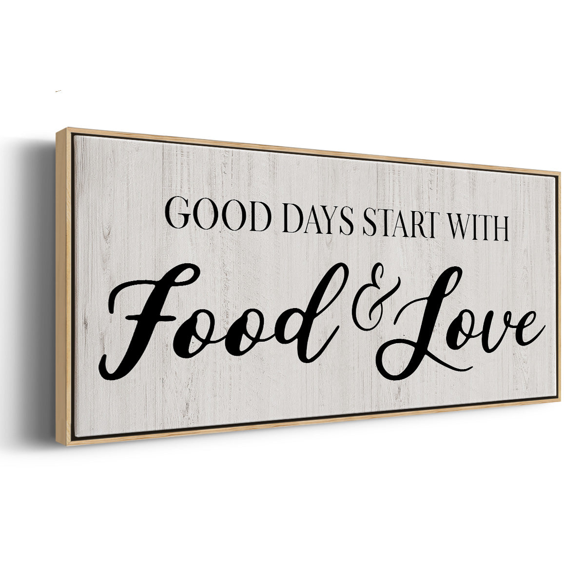 Food and Love - Floater Framed Canvas Print