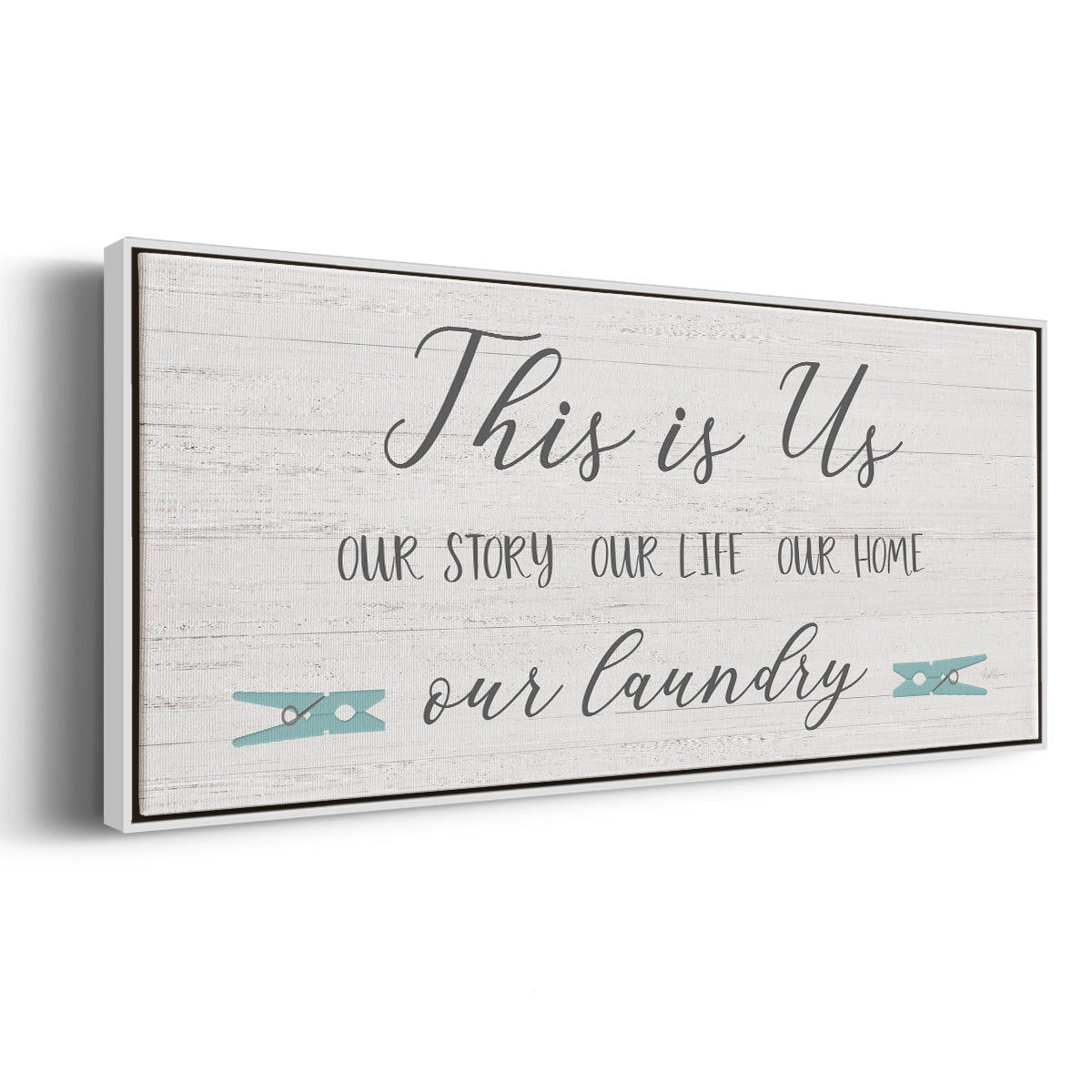 Us and Our Laundry - Floater Framed Canvas Print
