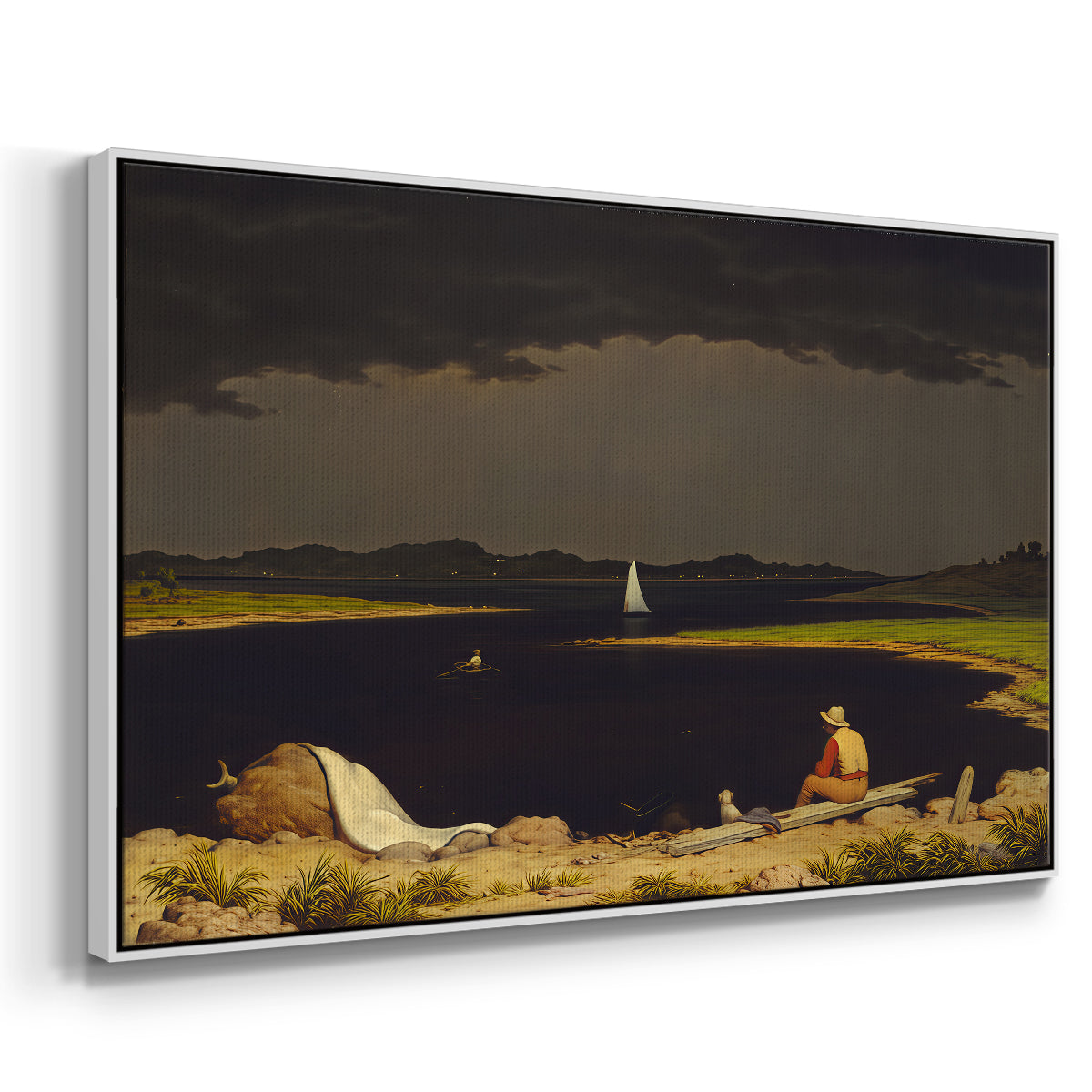 Approaching Thunder Storm, 1859 - Floater Framed Canvas Print