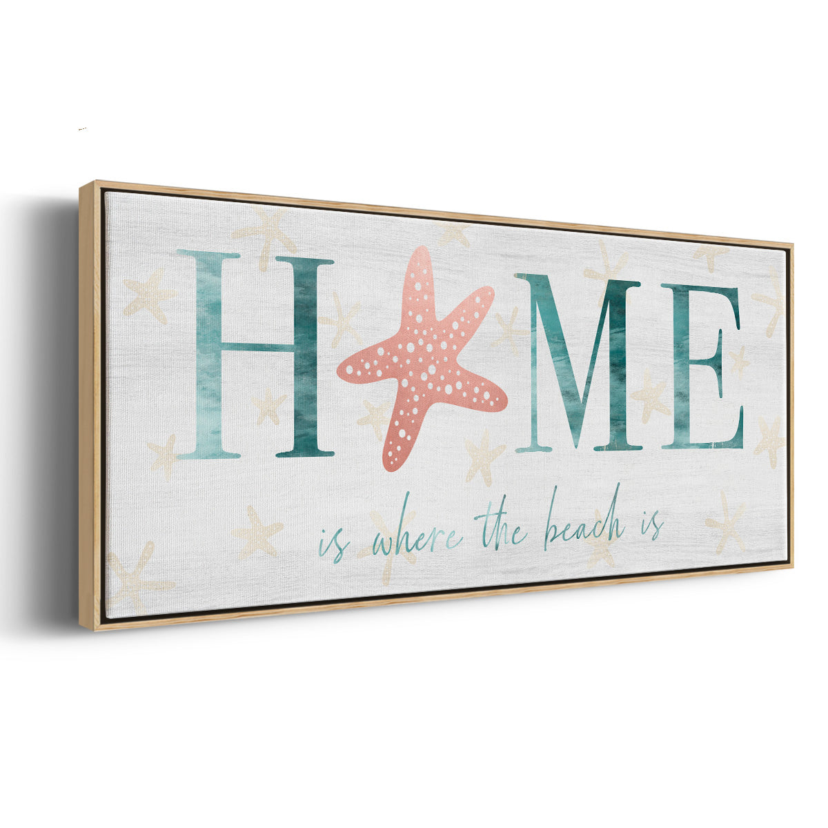 Home Beach - Floater Framed Canvas Print