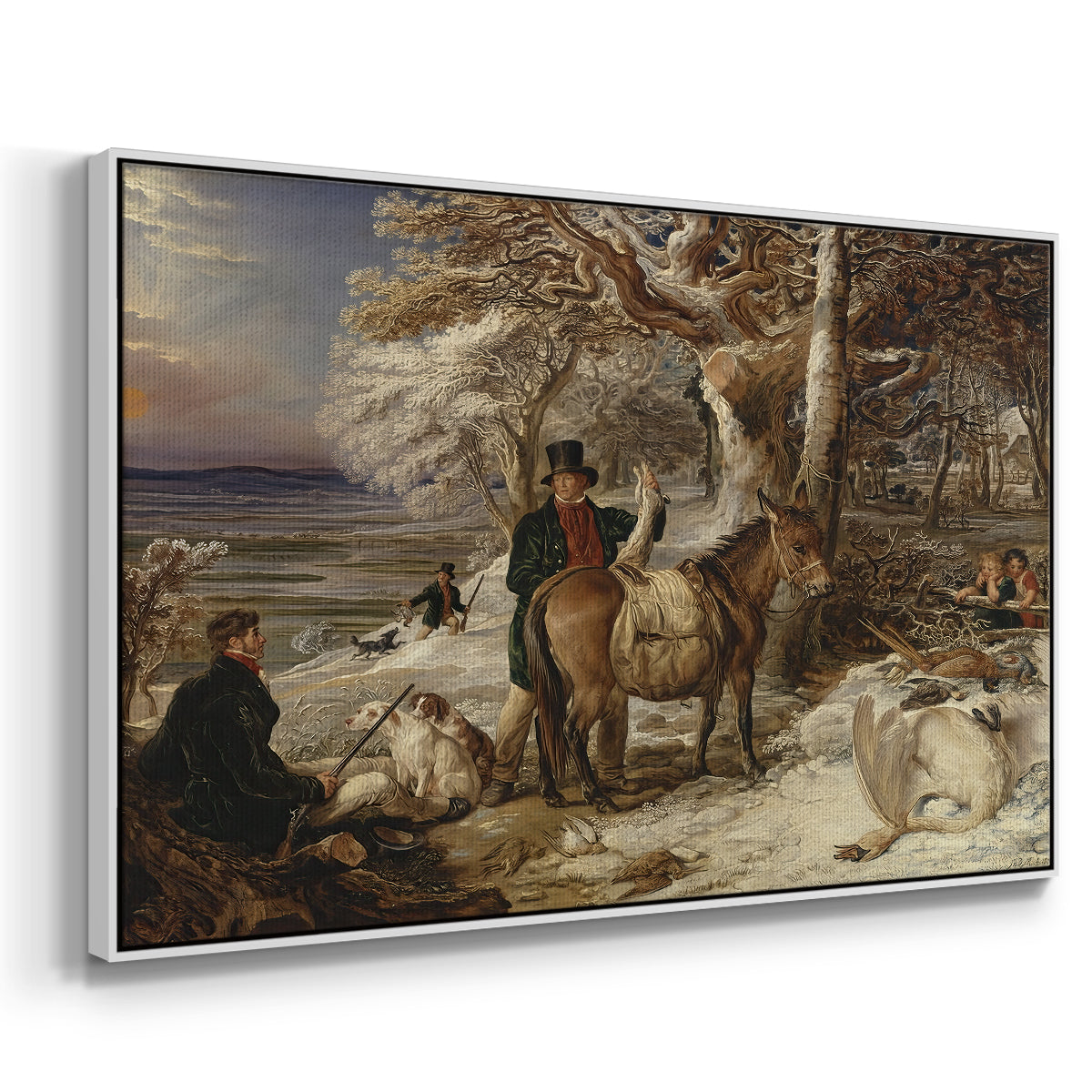 The Day's Sport, 1826 - Floater Framed Canvas Print