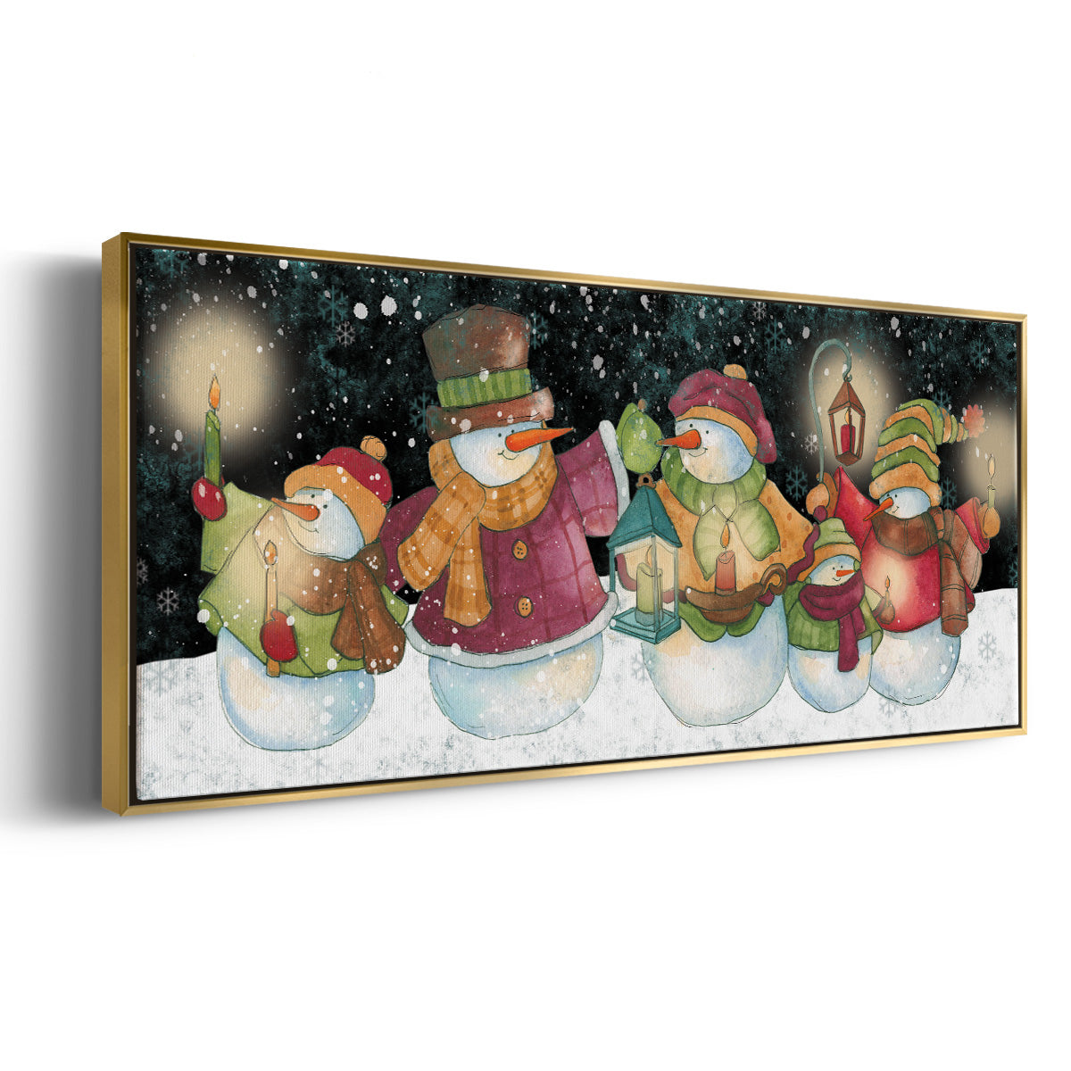 Christmas Lineup - Floater Framed Canvas Print