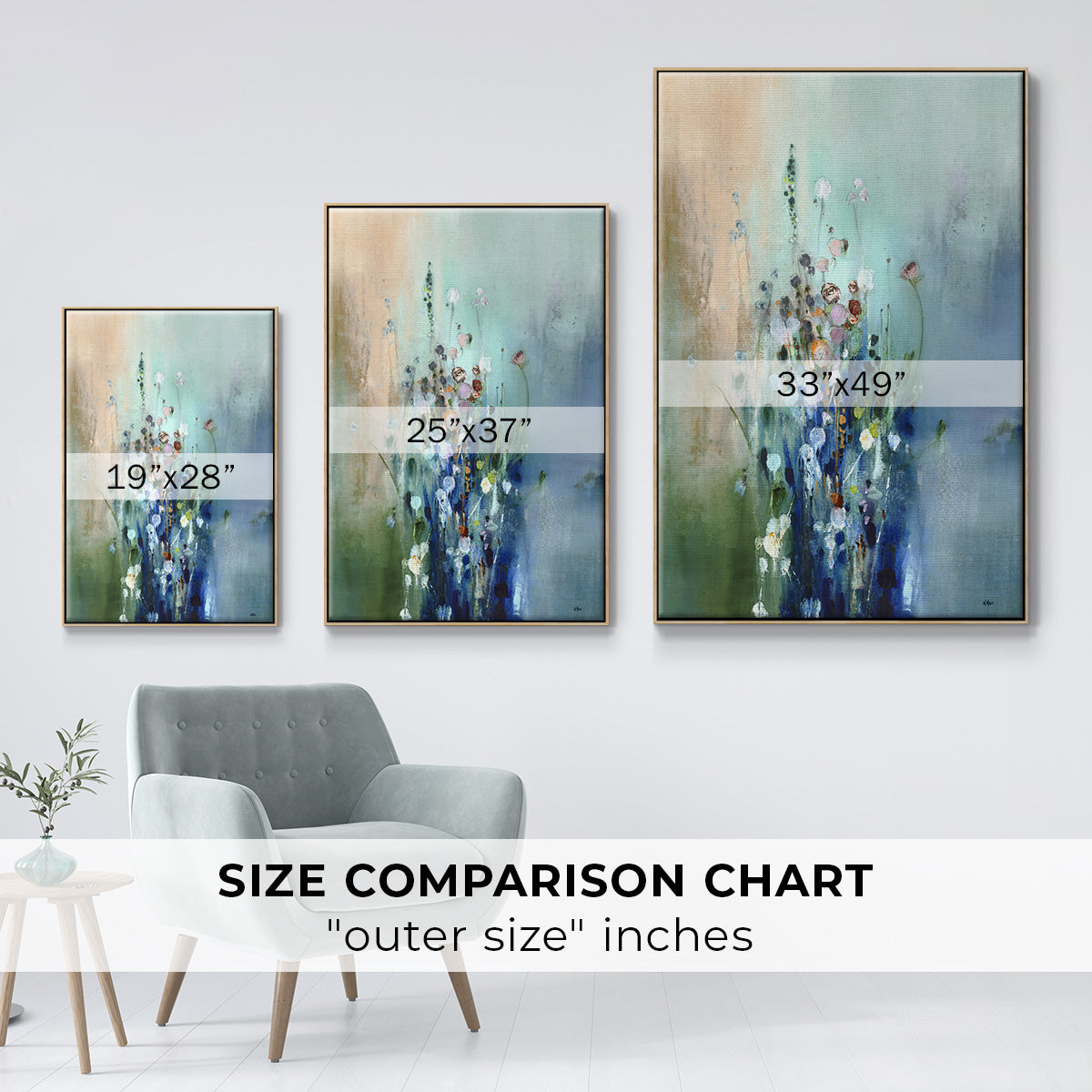 Current Air II - Floater Framed Canvas Print