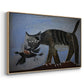 Cat Catching a Bird, 1939 - Floater Framed Canvas Print