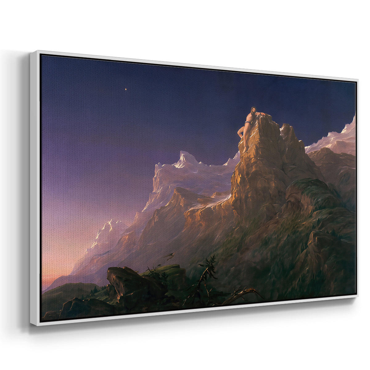 Prometheus Bound, 1847 - Floater Framed Canvas Print