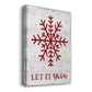 Let It Snow Snowflake - Gallery Wrapped Canvas