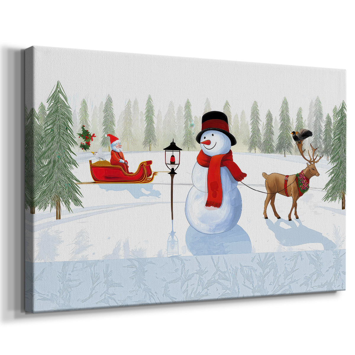 Pearled Pines Village - Canvas Art Print
