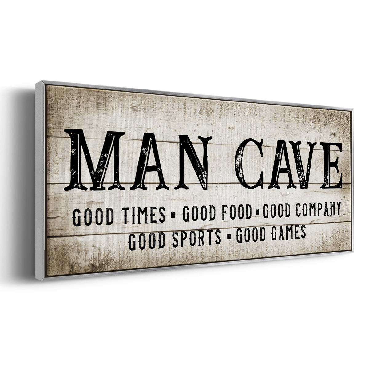 Man Cave Good Times - Floater Framed Canvas Print