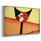 Picasso's Cat–El Gato - Floater Framed Canvas Print
