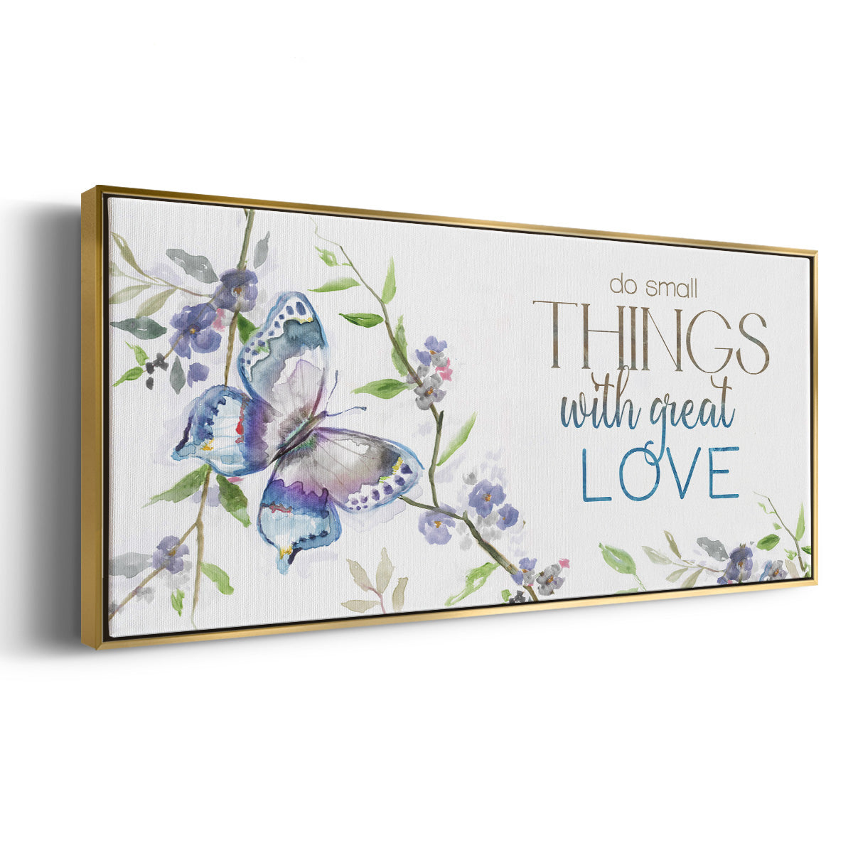 Small Things, Great Love - Floater Framed Canvas Print