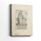 Side view of a canvas art print of a refined illustration with minimal shading and clarity, showing gallery-wrapped depth.