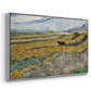 Enclosed Field with Ploughman, 1889 - Floater Framed Canvas Print