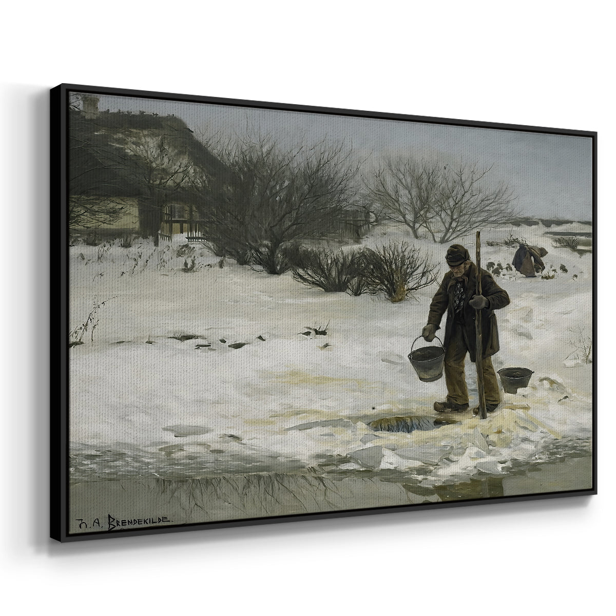 Tøsne, 1895 - Floater Framed Canvas Print