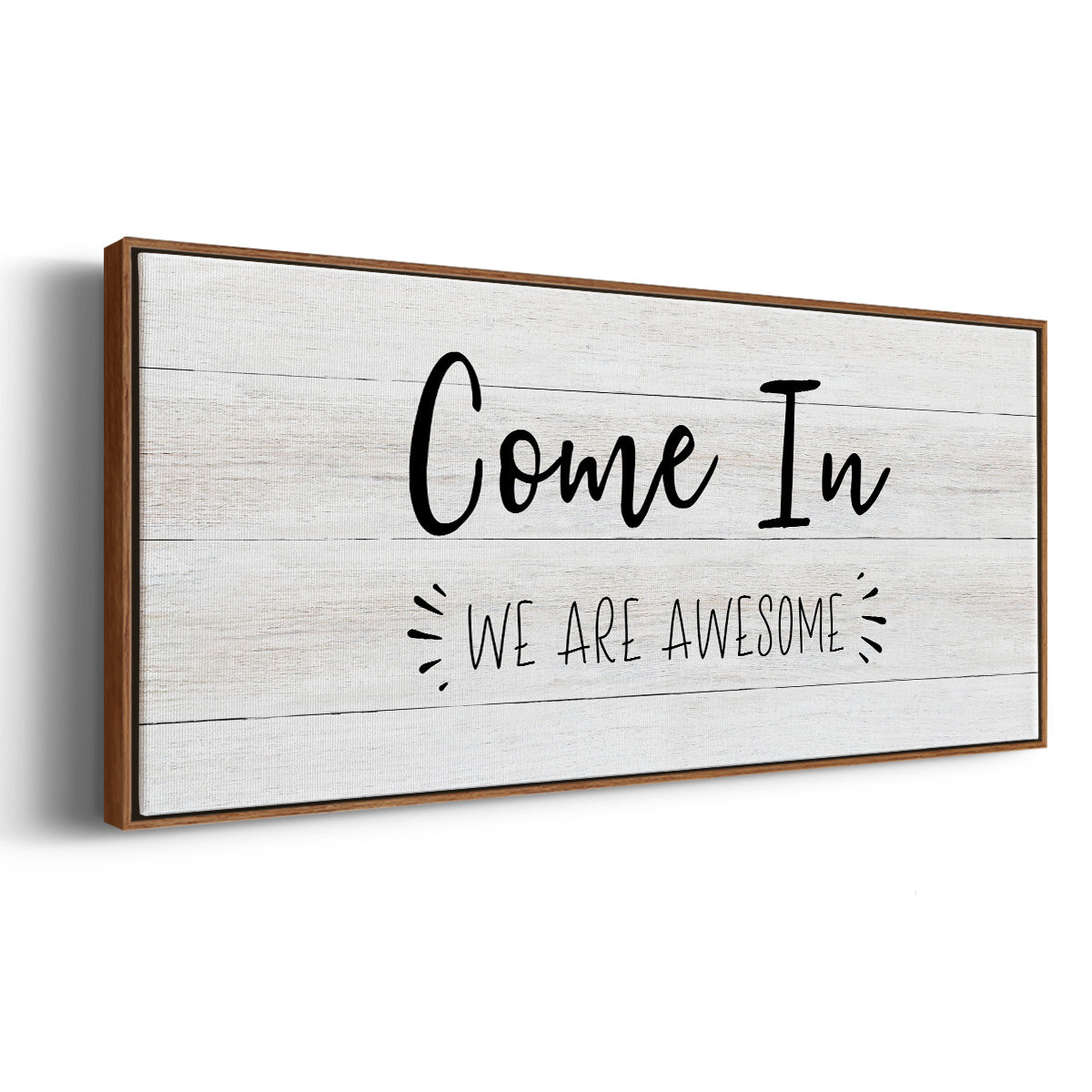 Come In - Floater Framed Canvas Print