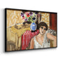 Woman Seated in an Armchair, c. 1920 - Floater Framed Canvas Print