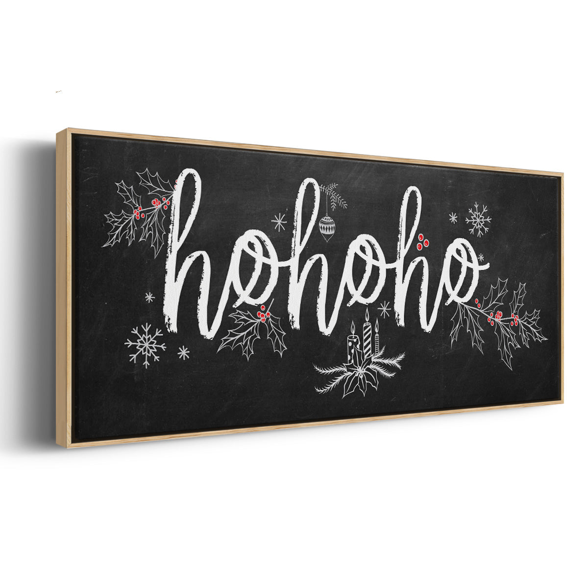 Ho Ho Ho - Floater Framed Canvas Print