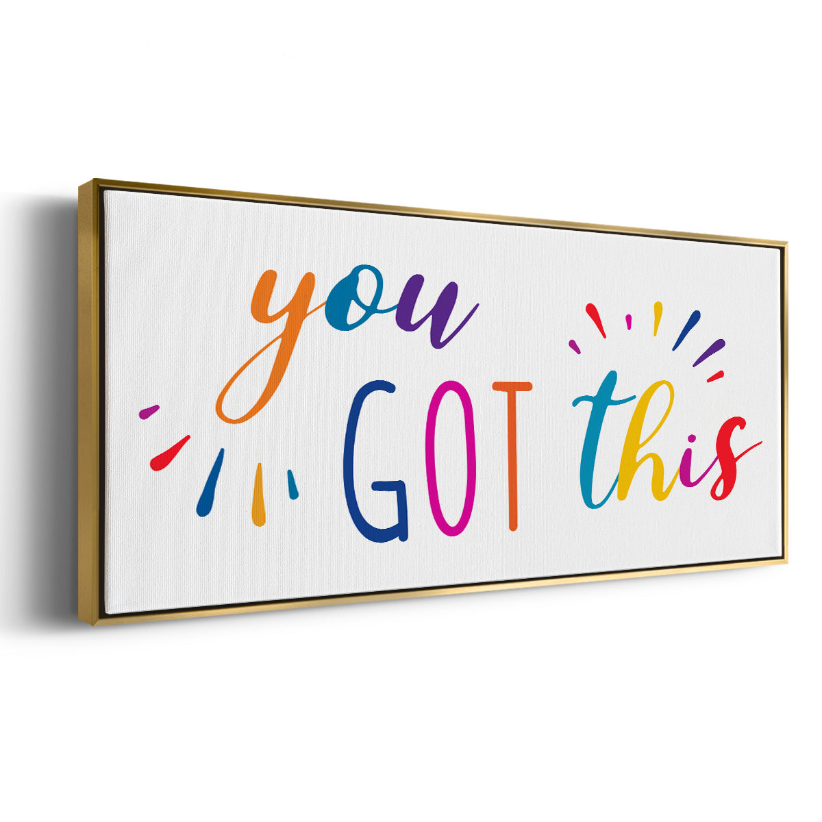 Rainbow Got This - Floater Framed Canvas Print