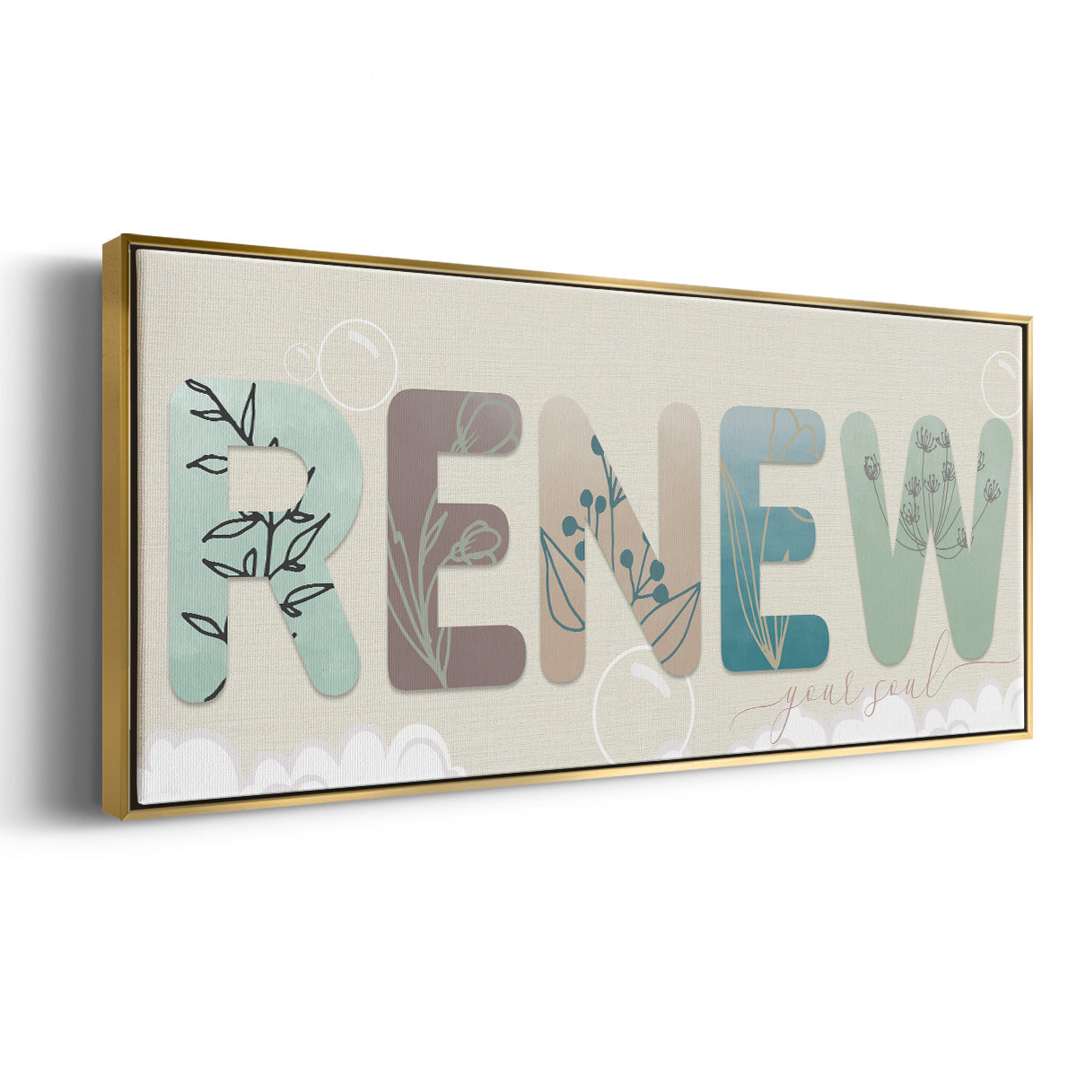Renew Your Soul - Floater Framed Canvas Print