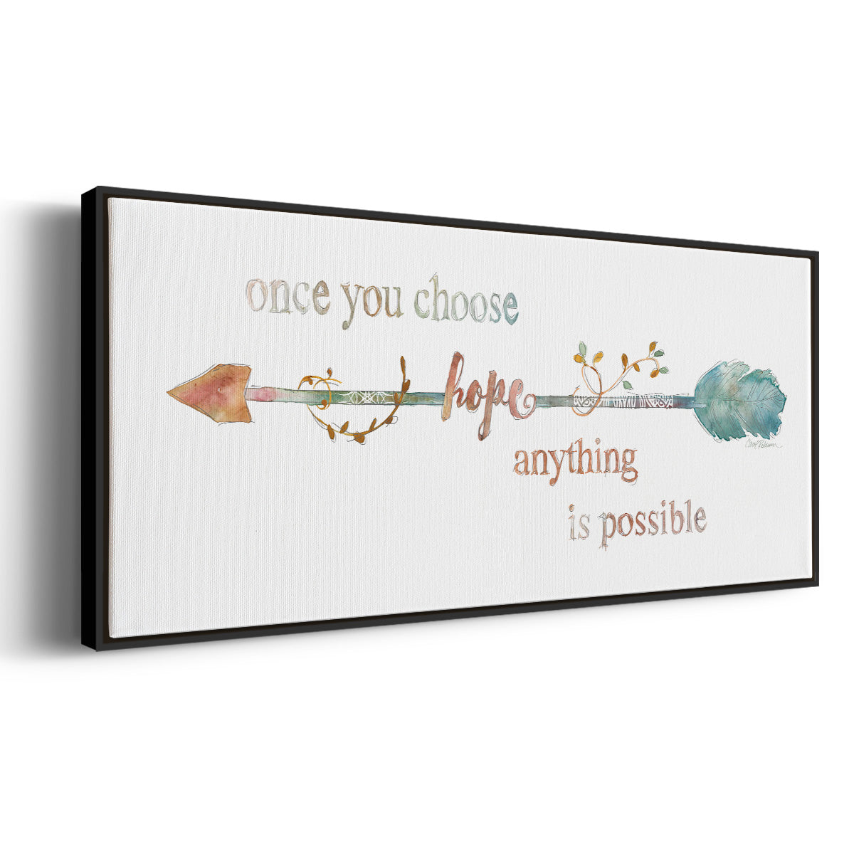 Arrow of Hope - Floater Framed Canvas Print