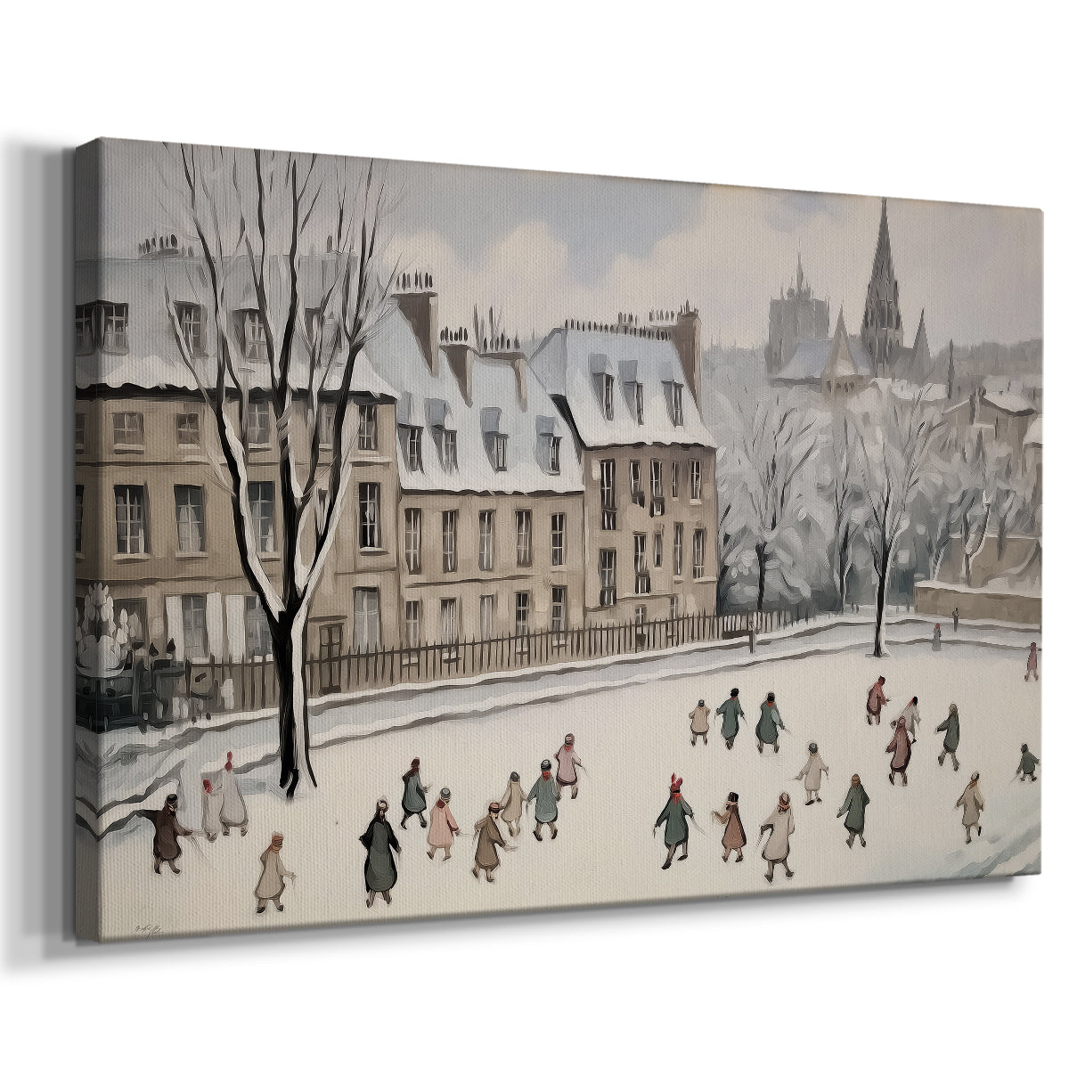 Pearled Holm and Ivy - Canvas Art Print