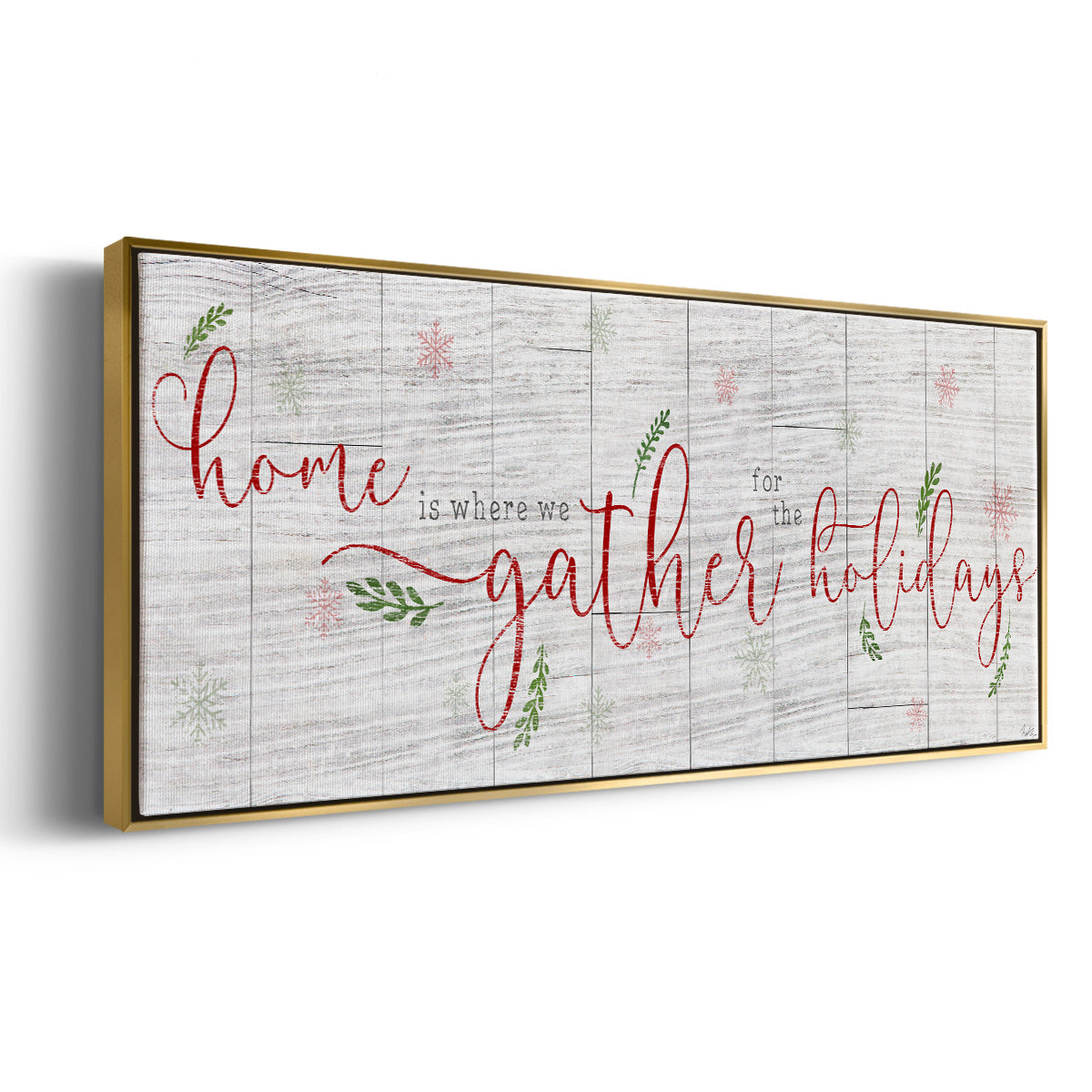 Holidays Gather - Floater Framed Canvas Print