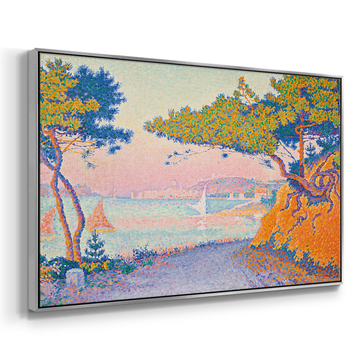 Golfe Juan, 1896 - Floater Framed Canvas Print