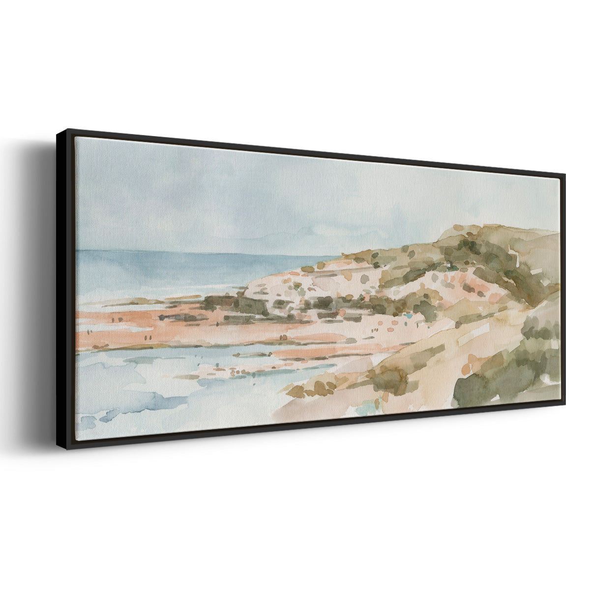 Neutral Seaside II - Floater Framed Canvas Print