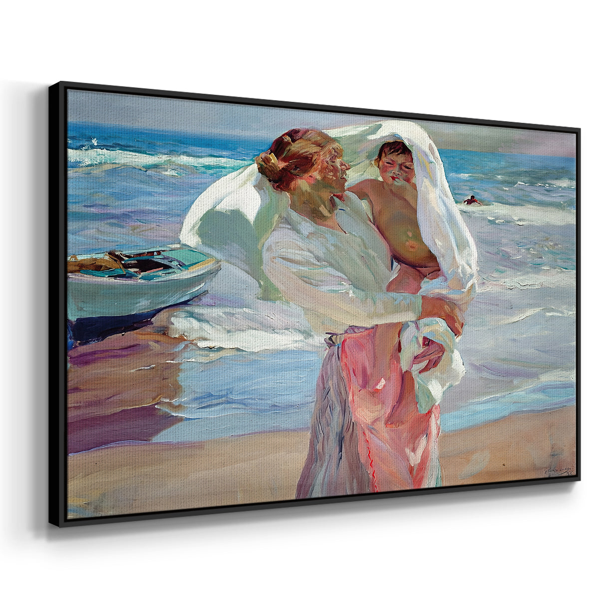 After Bathing, 1915 - Floater Framed Canvas Print