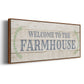 Welcome to the Farmhouse - Floater Framed Canvas Print