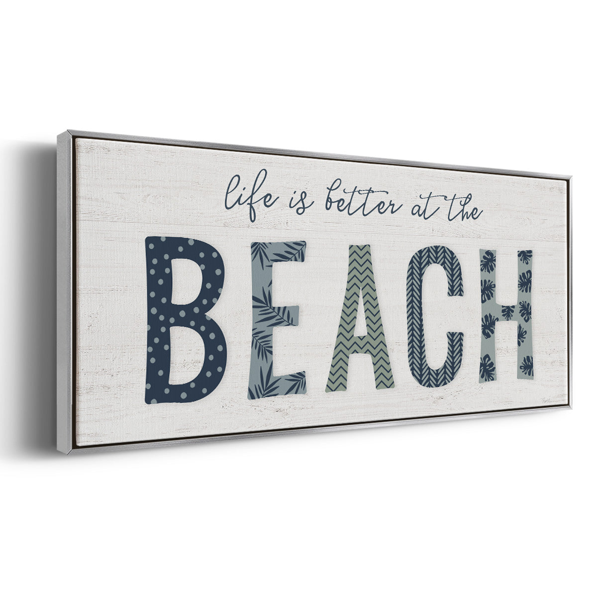 Beach Better - Floater Framed Canvas Print