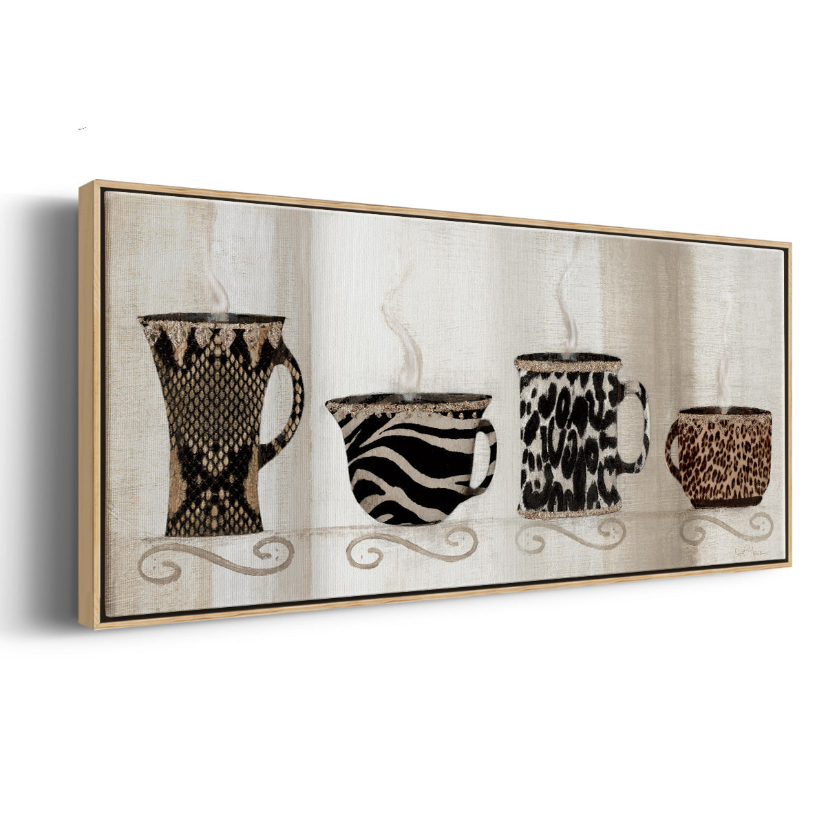 Coffee Skins II - Floater Framed Canvas Print