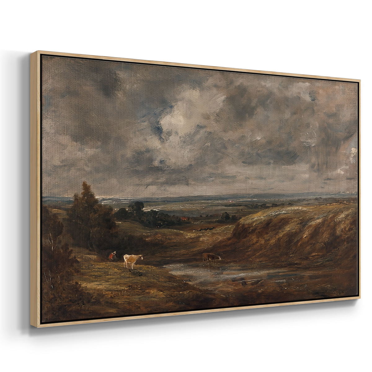 Hampstead Heath, 1825 - Floater Framed Canvas Print