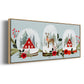 Snow Globe Village Collection D - Floater Framed Canvas Print