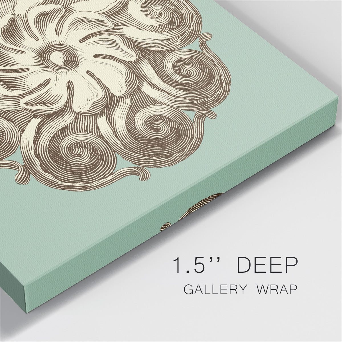 CKd Celadon&Mocha Rosette I (NC) - Canvas Art Print