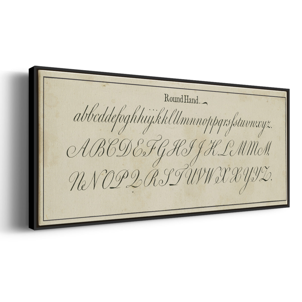 Manuscript Sampler IV - Floater Framed Canvas Print