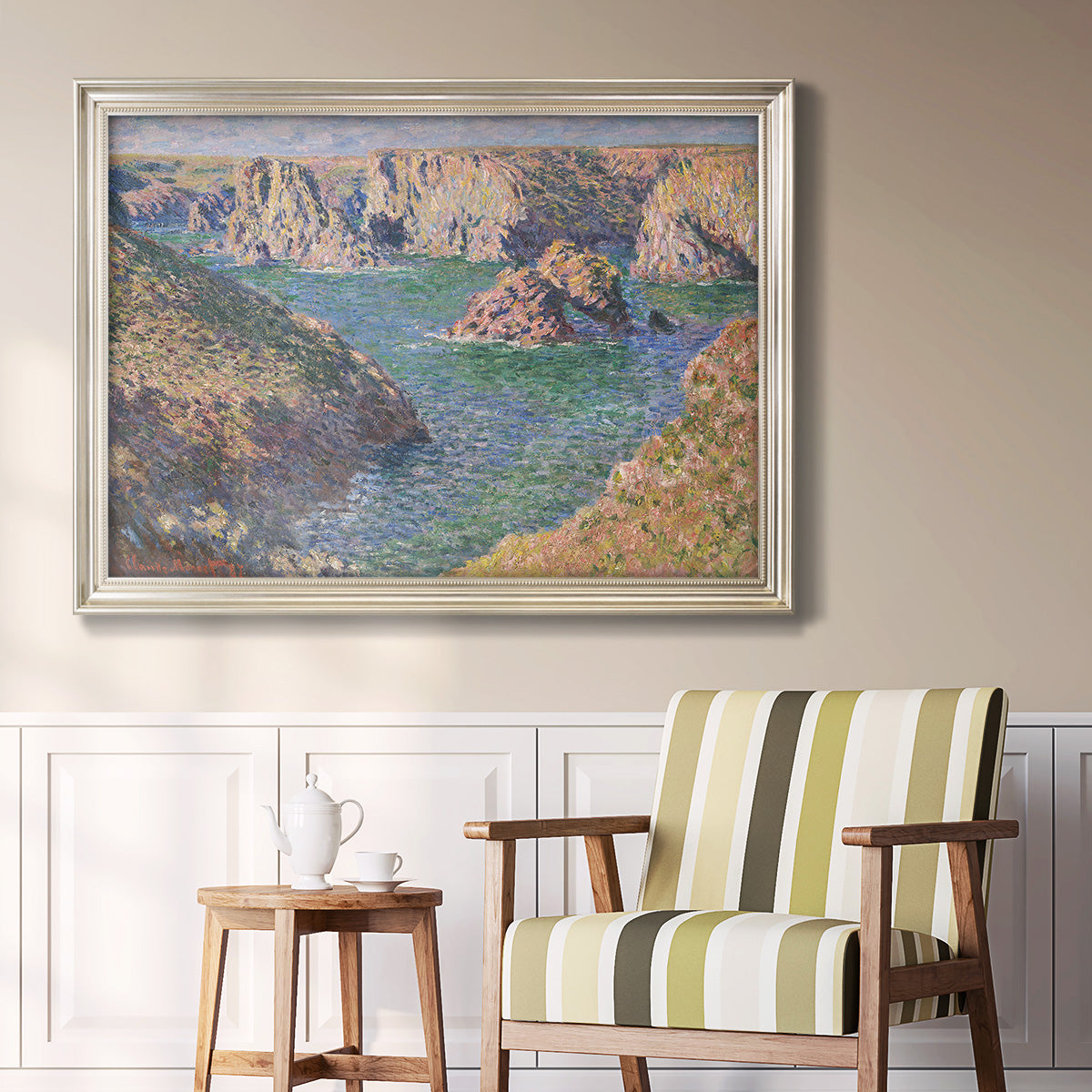 Port-Domois, Belle-Isle - Ornate Framed Canvas Print