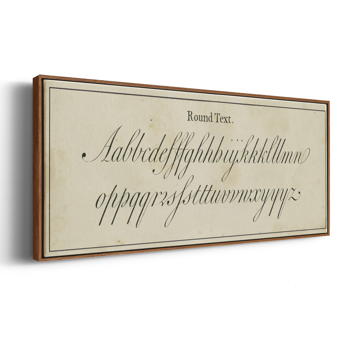 Manuscript Sampler II - Floater Framed Canvas Print