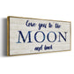Moon and Back - Floater Framed Canvas Print